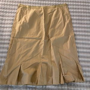 J.crew size:14 tan cotton swing skirt